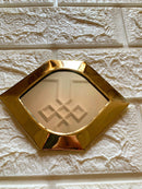 Set of 6 Small Unlacquered Brass Mirror - Small Decorative Wall Mirrors