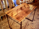 Wood Computer Desk, Industrial Desk, Home Office Desk, Wood Laptop Desk, Reclaimed Wood Desk, Solid Wood Top, Welded Furniture, End Table