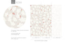 Abstract Wallpaper Featuring Leaf Shapes in Beige, Pink, and Off-White - X014