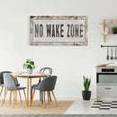 No Wake Zone Sign, Canvas Print, Framed Sign, Sign Above Bed For Lake House, Nursery Decor, Lake Wall Art