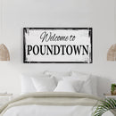 Funny Wedding Gift Welcome To Poundtown Canvas Print, Funny Bedroom Sign, Above The Bed Sign, Crude Humor, Poundtown, Inappropriate Sign