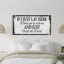 If I Lay Here Canvas Print, Bedroom Signs, Above Bed Decor, Wood Signs, Wall art - Canvas Wall Art - Bedroom Wall Decor - Above Bed Signs
