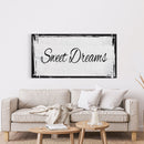 Master bedroom sign for over bed-master bedroom wall decor-wall art bedroom wall sign-sweet dreams canvas print sign, anniversary gift