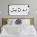 Master bedroom sign for over bed-master bedroom wall decor-wall art bedroom wall sign-sweet dreams canvas print sign, anniversary gift
