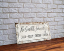 Personalized Printed Canvas Family Name Sign Last Name Rusty Sign With First Names Customized Family Distressed Wall Art