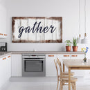 Gather Canvas Sign, Gather Wood Sign, Dining Room Sign, Large Gather Sign, Fall Sign, Gather, Canvas And Wood Signs, Wooden Signs