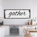 Gather Canvas Sign Gather Sign Large Gather Wood Sign Gather Sign Canvas Wood Dining Room Signs Dining Room Wall Decor Thanksgiving Signs