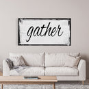 Gather Canvas Sign Gather Sign Large Gather Wood Sign Gather Sign Canvas Wood Dining Room Signs Dining Room Wall Decor Thanksgiving Signs