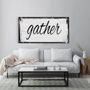 Gather Canvas Sign Gather Sign Large Gather Wood Sign Gather Sign Canvas Wood Dining Room Signs Dining Room Wall Decor Thanksgiving Signs