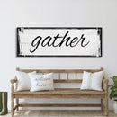 Gather Canvas Sign Gather Sign Large Gather Wood Sign Gather Sign Canvas Wood Dining Room Signs Dining Room Wall Decor Thanksgiving Signs
