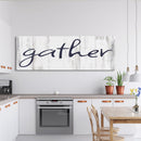 Gather Canvas Sign Gather Sign Large Gather Wood Sign Gather Sign Canvas Wood Dining Room Signs Dining Room Wall Decor Thanksgiving Signs