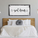 sweet dreams sign, bedroom wall decor, canvas print,  master bedroom decor, canvas framed sign, bedroom wall art, master bedroom sign