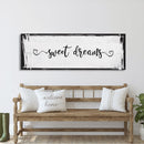 sweet dreams sign, bedroom wall decor, canvas print,  master bedroom decor, canvas framed sign, bedroom wall art, master bedroom sign