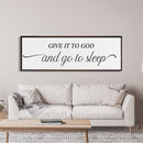 master bedroom sign, give it to God and go to sleep, master bedroom decor, wall decor, bedroom wall art, wood and canvas signs, living room