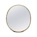 Black Brass Oval Mirror