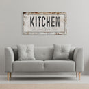 Kitchen Is The Heart Of The Home Printed Canvas Rusty Sign Distressed Wall Art Cute Sign Wood Frame Wood And Canvas Sign Kitchen Sign