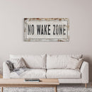No Wake Zone Sign, Canvas Print, Framed Sign, Sign Above Bed For Lake House, Nursery Decor, Lake Wall Art