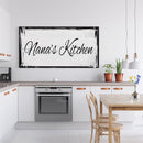 Custom Canvas Sign for Kitchen, Nana's Kitchen Canvas Sign, Personalized Kitchen Signs, Nana Mothers Day Gift, Custom Kitchen Sign Wall Deco