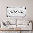 Master bedroom sign for over bed-master bedroom wall decor-wall art bedroom wall sign-sweet dreams canvas print sign, anniversary gift