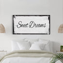Master bedroom sign for over bed-master bedroom wall decor-wall art bedroom wall sign-sweet dreams canvas print sign, anniversary gift
