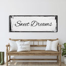 Master bedroom sign for over bed-master bedroom wall decor-wall art bedroom wall sign-sweet dreams canvas print sign, anniversary gift
