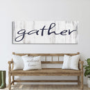Gather Canvas Sign Gather Sign Large Gather Wood Sign Gather Sign Canvas Wood Dining Room Signs Dining Room Wall Decor Thanksgiving Signs