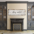 Stay awhile sign, Stay Awhile Canvas Print, Living Room Signs, Living room wall decor, Entryway Wood sign, wooden signs, guest room art