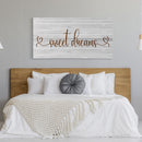 Sweet Dreams Sign, Large Bedroom Wall Decor over the Bed, Farmhouse Decor, Wall Art Decor, Canvas Print, Bedroom Wall Decor, guest room
