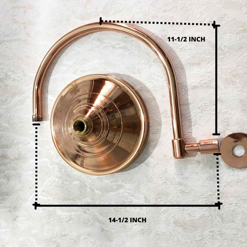Round Shower Head In Pure Copper , Outdoor and Indoor showerhead
