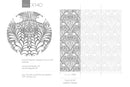 Art Nouveau Wallpaper with a Stylized Floral Fan Motif in Shades of Gray - X140