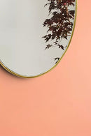 Brass Oval Wall Mirror -  Unlacquered Brass Bathroom Mirror