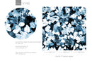 Abstract Wallpaper Featuring an Inky Botanical Motif in Navy Blue and Black - X148