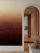 Ombre Wallpaper with Textured Brushstrokes in Orange, Brown, and Beige - X158