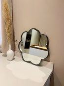 Black Flower Mirror - Handmade Brass Mirror