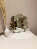 Silver Flower Mirror - Handmade Brass Wall Mirror