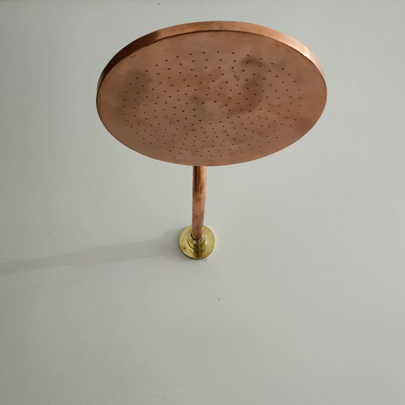 Copper Shower head ,Copper Rainfall Shower Head with Extension Arm