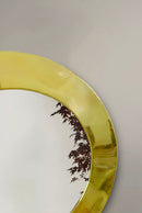 Gold Round Wall Mirror - Handmade Brass Bathroom Mirror