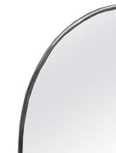 Black Brass Oval Mirror