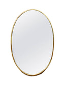 Black Brass Oval Mirror
