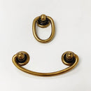 Brass Ring Pulls "Oval" Bail Drawer Pulls