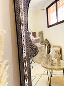 Moroccan Full Length Mirror - Bone Inlay Floor Mirror  59", 47, 39