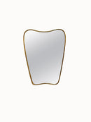 Italian Brass Curved Mirror