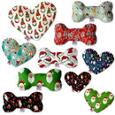 Pet and Dog Plush Heart or Bone Toy, "Santa Group" (Available in different sizes, and 8 different pattern options!)