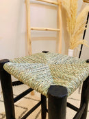 Black Backless Wood Bar Stools - Kitchen Counter Chairs