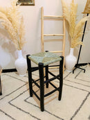 Black Backless Wood Bar Stools - Kitchen Counter Chairs