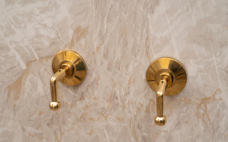 Unlacquered Brass Shower System with Handels & Rough-In Valve included