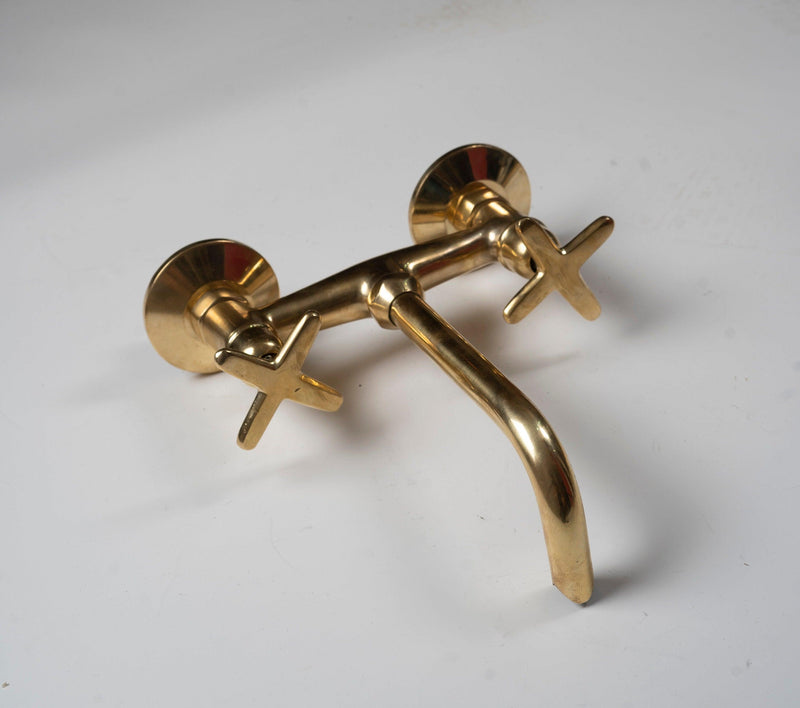 Unlacquered Brass Bathroom Tub Filler Faucet