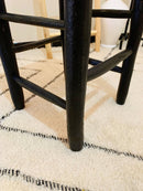 Black Backless Wood Bar Stools - Kitchen Counter Chairs