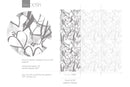 Floral Wallpaper with an Abstract Painterly Motif in White and Grey - X191