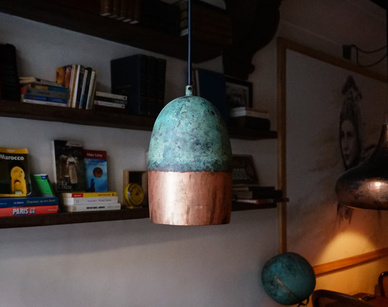 Oxidized Copper Farmhouse Light Fixture , Handmade Copper Ceiling Light ,Rustic Kitchen Island small Pendant light